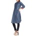 Pintuck Kurti- Denim Blue Pintuck Kurti- Denim Blue